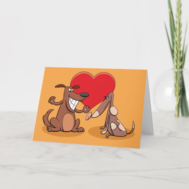 Carte Drôle Couple de Chien Valentine's Day (Devant)
