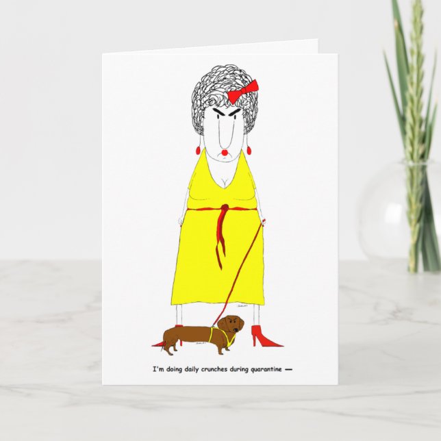 Carte Drôle COVID-19 Salutation de quarantaine (Devant)