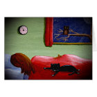 Carte drôle Creationarts de hibou de fille de chat