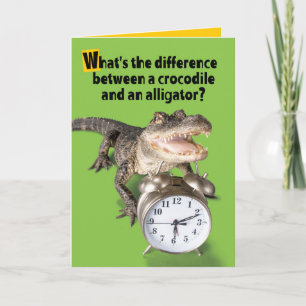 Carte Drôle Crocodile Versets Alligator Vous Voir Bientô