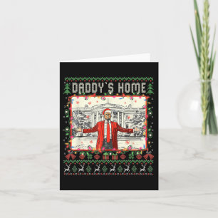 Carte Drôle Daddy Accueil Trump laide Sweater de Noël Xm
