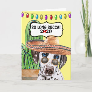 Carte Drôle Dalmatien si long succa cactus mexicain