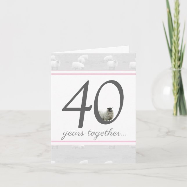 Carte drôle d'anniversaire de mariage de 40 ans po (Devant)
