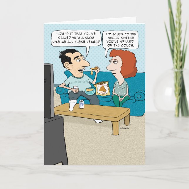 Carte drôle d'anniversaire de mariage : Rester à m (Devant)