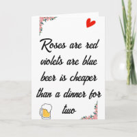 Carte drôle de bière anti Saint-Valentin