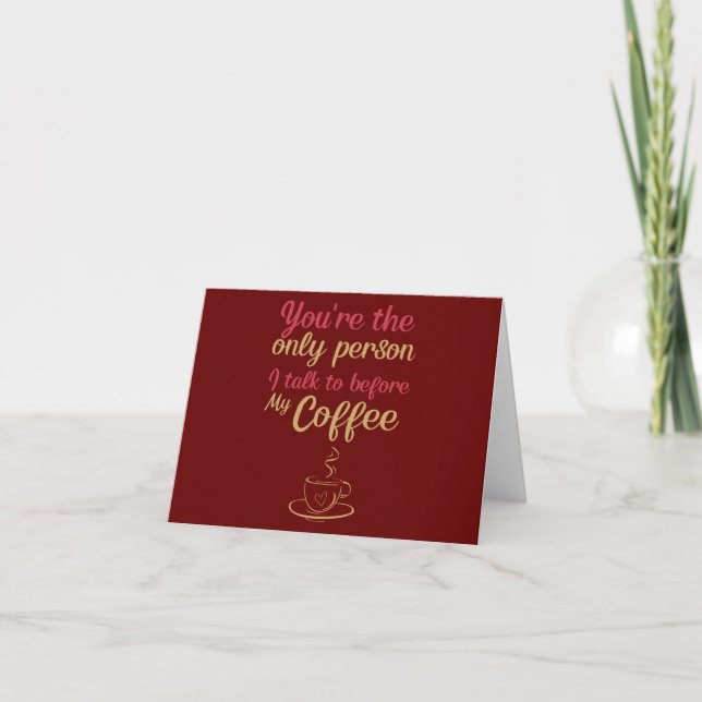Carte Drôle de café, Saint-Valentin  (Devant)