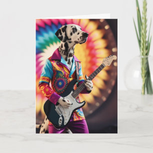 Carte drôle de Dalmatien Rock Star