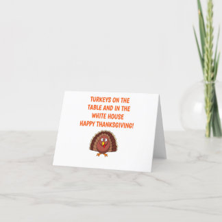 Carte drôle de dîner de thanksgiving d'atout