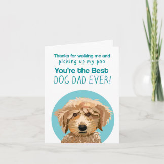 Carte drôle de Fête des Pères pour papa chien cani