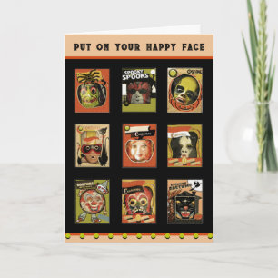 Carte drôle de Halloween vintage