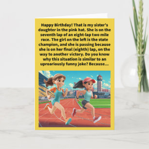 Carte Drôle de jeu de mots pour ma nièce joyeux annivers