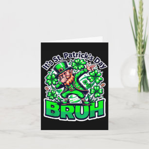 Carte Drôle de jour de la Saint-Patrick bruh lutin daban