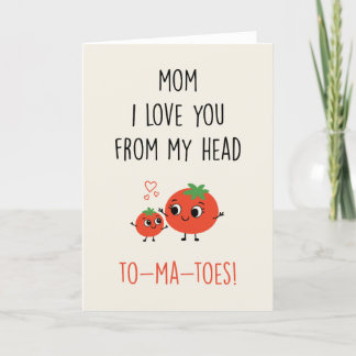 Carte drôle de la fête des mères en forme de tomat