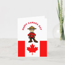 Carte drôle de la Fête du Canada pour un Gendarme
