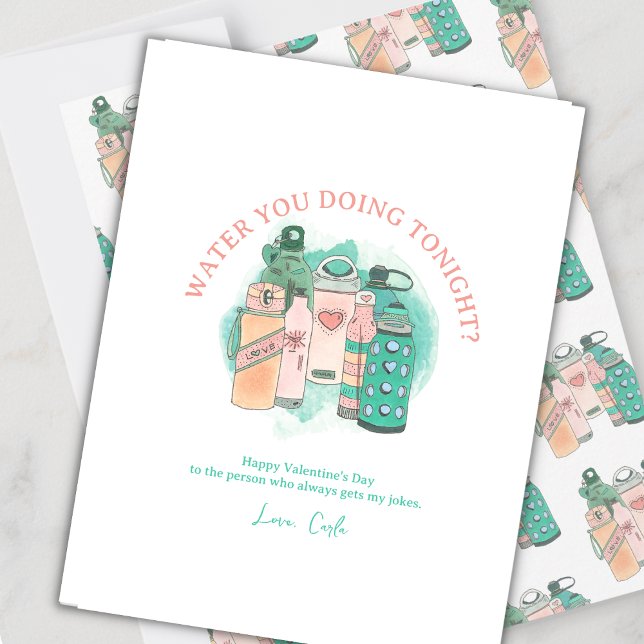 Carte drôle de la Saint-Valentin avec bouteille d' (Créateur téléchargé)