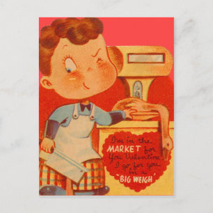 Carte drôle de la Saint-Valentin pour un boucher