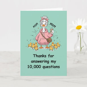 Carte drôle de maman merci de répondre aux questio
