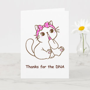 Carte drôle de maman merci pour l'ADN chat mignon