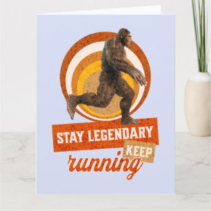 Carte Drôle de motivation de course de Bigfoot