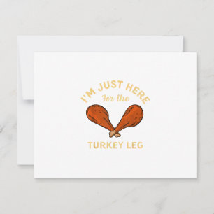 Carte Drôle de nourriture de Thanksgiving Je suis juste 