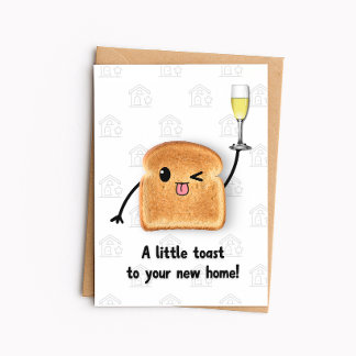 Carte drôle de nouvelle maison - Toast à votre nou