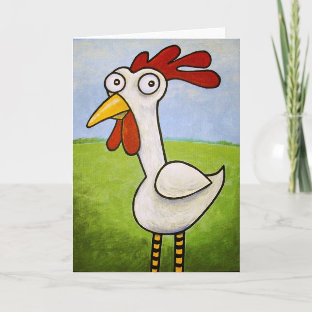 Carte drôle de poulet (Devant)