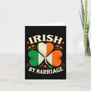 Carte Drôle de Saint-Patrick Irlandais par mariage Rétro