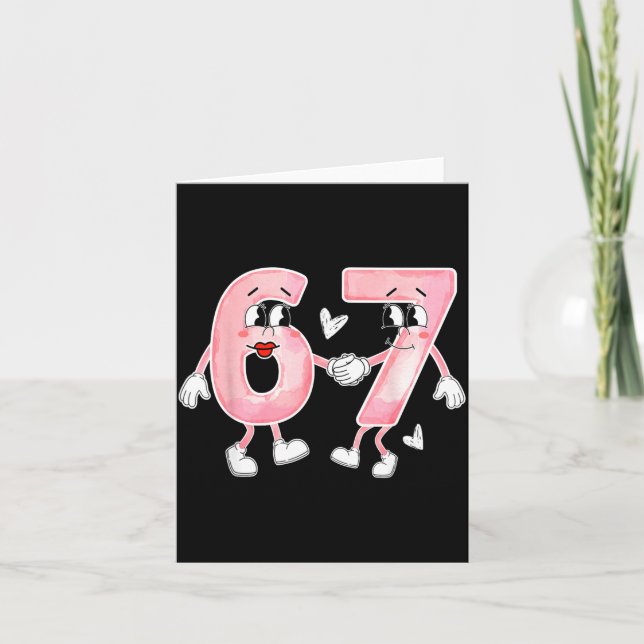 Carte Drôle de Saint-Valentin 6 7 Six Sept Mème Saint-Va (Devant)