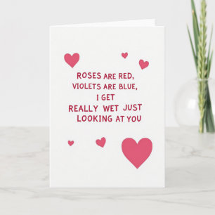 Carte drôle de Saint-Valentin avec des roses rouge