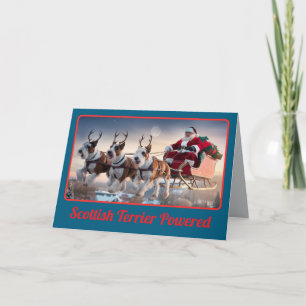 Carte Drôle de Scottish Terrier pour les fêtes de Noël