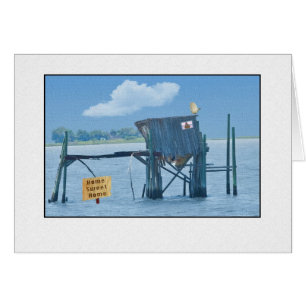 Carte drôle de Shack de bord de mer