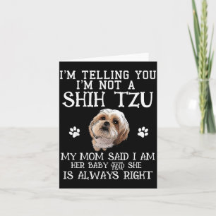 Carte Drôle de Shih Tzu Shihtzu Cadeau Maman Bébé Animal