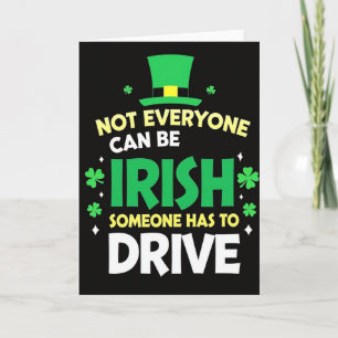 Carte drôle de St Patrick pour conducteur irlandai