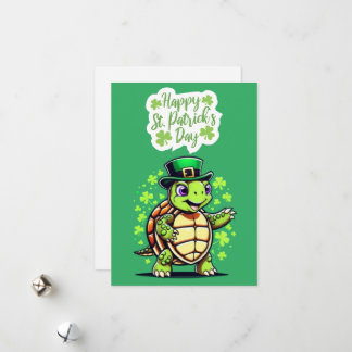 Carte drôle de tortue - Joyeuse fête de la Saint-P