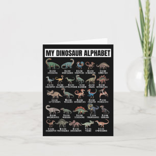 Carte Drôle Dinosaure Alphabet Abc Pour Les Garçons Dino