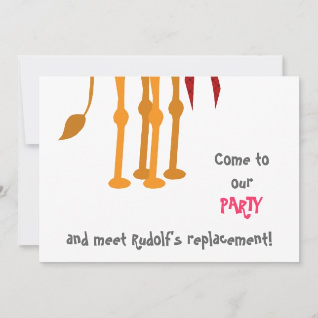 Carte drôle d'invitation de fête de Noël (chameau) (Devant)