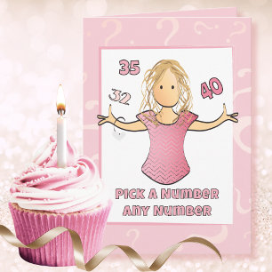 Carte Drôle Dit Female Caricature Sassy 40e anniversaire