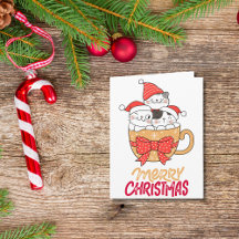 Drôle Dit Joyeux Chat de Noël Mug Personnalisé
