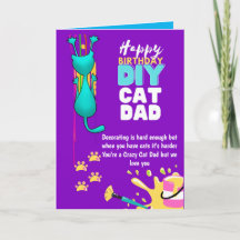 Drôle do-it-yourself CAT DAD Anniversaire - Crazy 