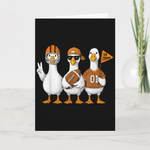 Carte Drôle d'oie idiote Canard Football Automne Match d