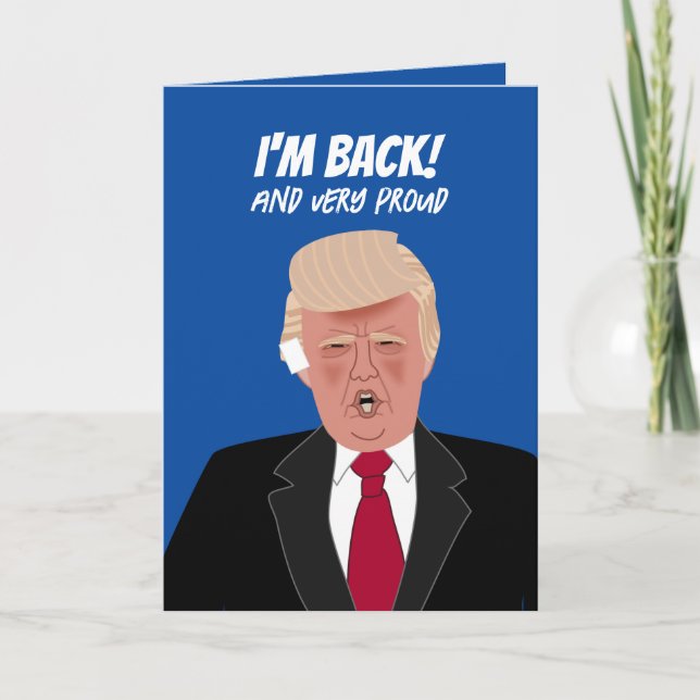 Carte Drôle Donald Trump a banni l'oreille Joyeux annive (Devant)