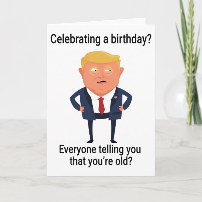 Carte Drôle Donald Trump Faux News Anniversaire (Devant)