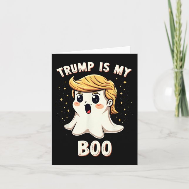 Carte Drôle Donald Trump Ghost Parti d'Halloween Éffraya (Devant)