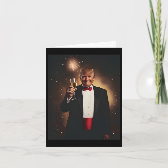 Carte Drôle Donald Trump Nye 2025 Fête de la nouvelle an (Devant)