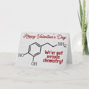 Carte Drôle Dopamine Chimie Parties scintillant Valentin