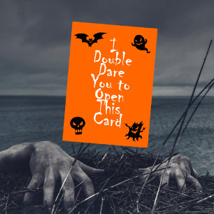 Carte Drôle Double Oser Joyeux Halloween Kidding
