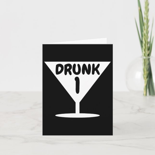 Carte Drôle Drunk 1 Party Chose Halloween Costume (Devant)