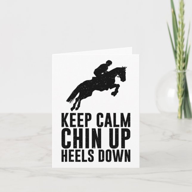 Carte Drôle équitation équitation Cadeau Filles Cool Chi (Devant)