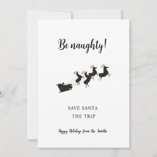 Carte Drôle être coquin Noël Père Noël