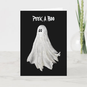 Carte Drôle Fantôme D'Halloween Dessin Passé